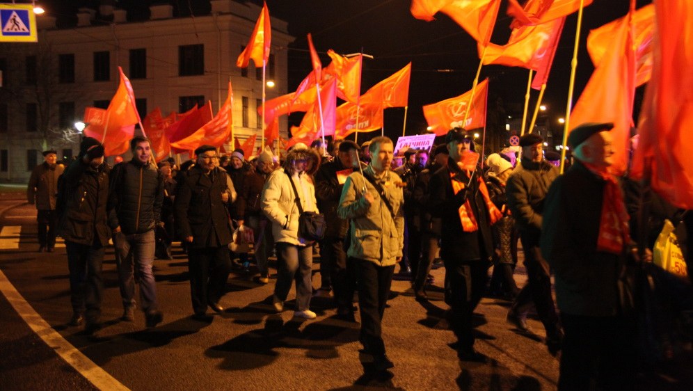 8.000 bis 10.000 Teilnehmer von vielen verschiedenen Organisationen zogen durch Sankt Petersburg (Foto: RF)