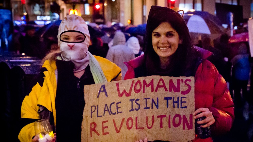 Bild vom Women's March am 21.1.2017 in San Francisco (Foto: Ed Schipul)