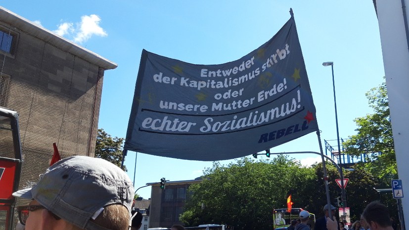 REBELL-Block auf der Demo am 21. Juni in Aachen