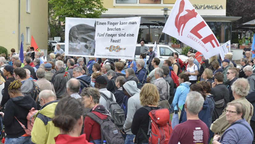 Aufsehenerregende große Protestdemonstration durch Weimar
