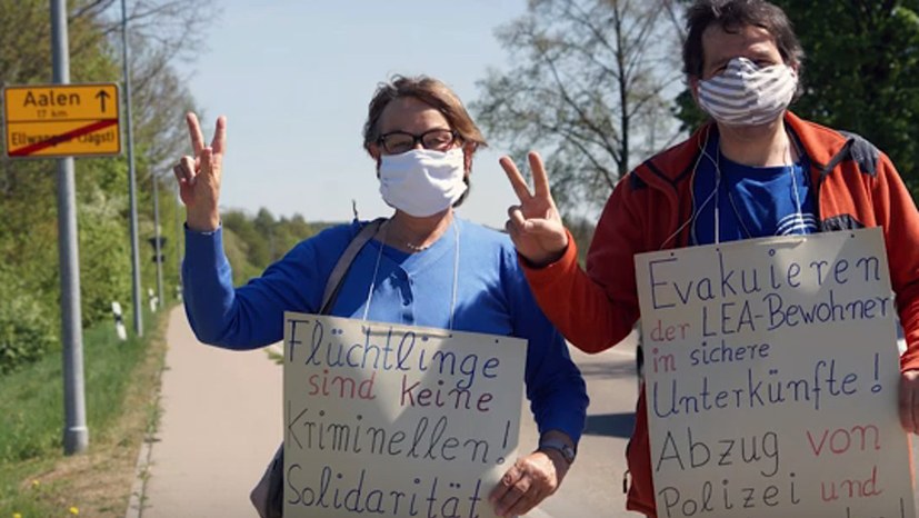 Solidarisch mit dem Protest der LEA-Bewohner in Ellwangen