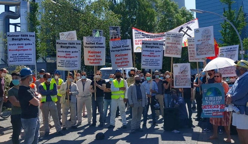 Protestkundgebung "Arbeiter gegen Datteln IV" am 11. September