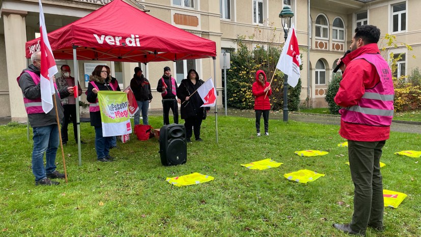 Gewerkschaftliche Aktion gegen Gewalt an Frauen