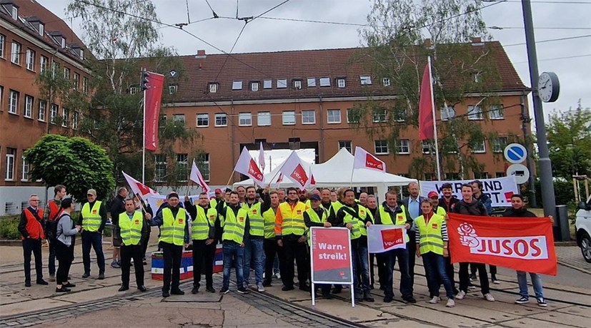 Gestern Warnstreik bei der HAVAG