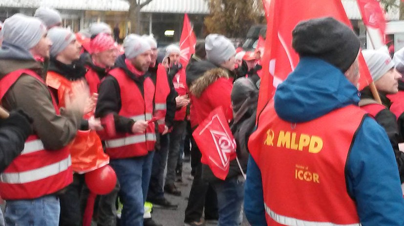 Kämpferische bundesweite Streikkundgebung der VESTAS-Kollegen in Hamburg