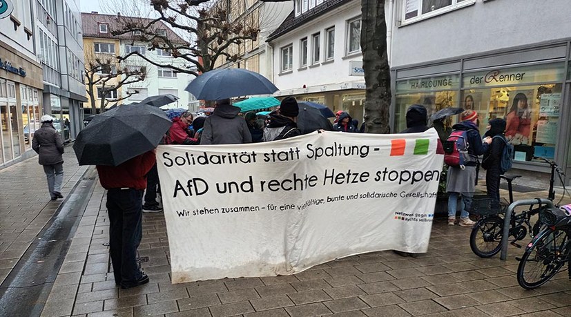 Protestkundgebung des „Netzwerk gegen rechts“