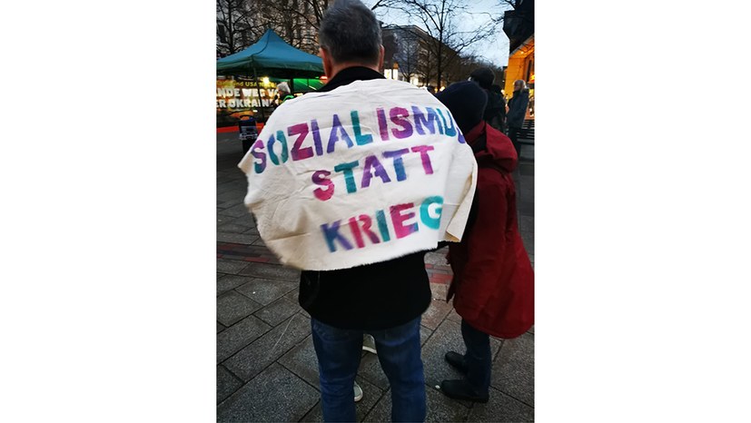 Protestaktion gegen den imperialistischen Krieg