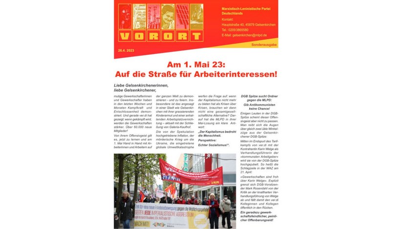 Am 1. Mai 23: Auf die Straße für Arbeiterinteressen!