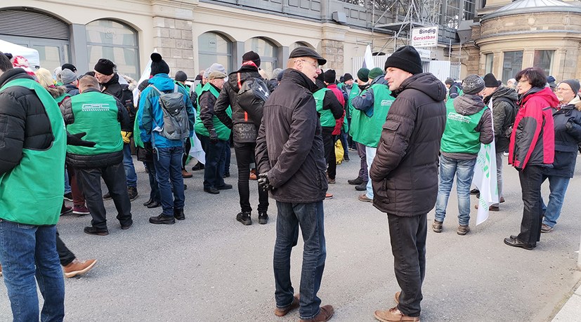 Streikversammlung der GDL heute um 11 h am HBF Dresden