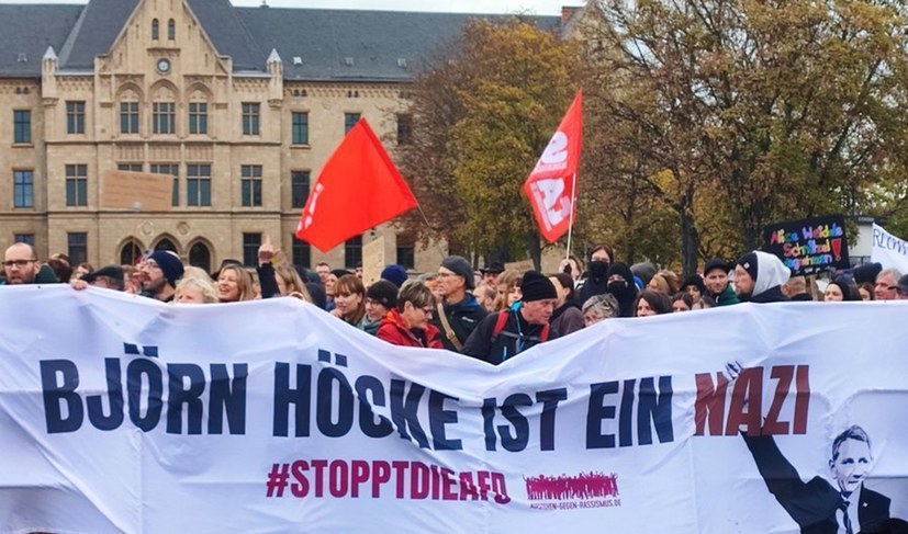 Antifaschistischer Protest gegen die AfD