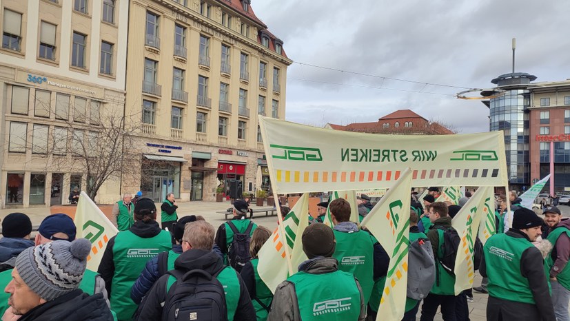 Kundgebung der GDL - Der Streik bleibt berechtigt!