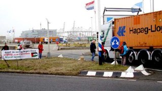 24. Januar: Aktion gegen israelisches Schiff im Rotterdamer Hafen