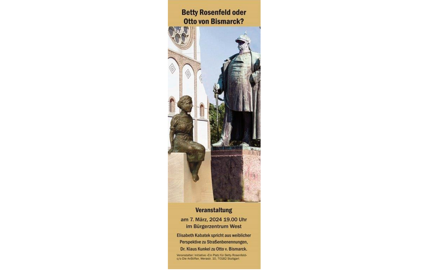 Diskussionsveranstaltung „Betty Rosenfeld oder Otto von Bismarck?“