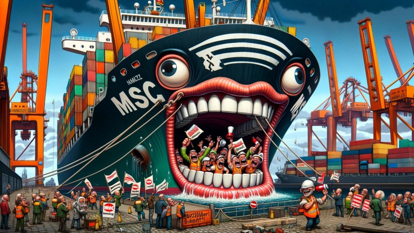 Marco Warstat enthüllt vielschichtige MSC-Cartoon-Illustrationen zur Übernahme der HHLA