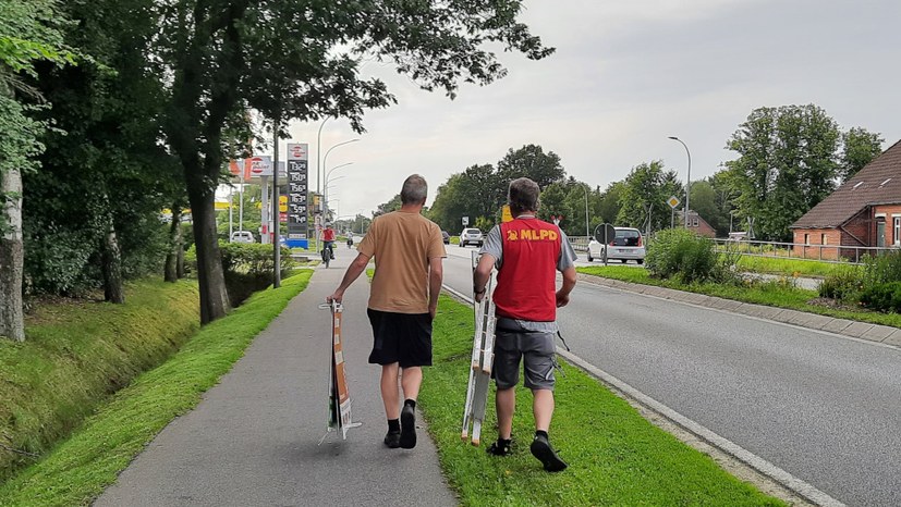 Spendenkampagne der MLPD fördern - Plakatierung am Wochenende nutzen