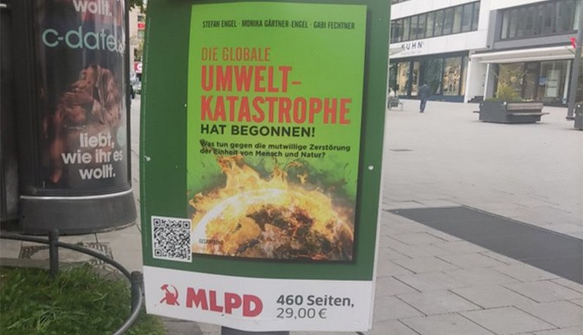 "Warum machen die Werbung für ein Buch auf einem Wahlplakat?"