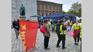 Streikversammlung von bayerischen Klinikbeschäftigten