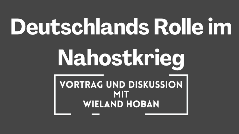 Vortrag mit Diskussion hinterfragt die Motive der deutschen Staatsräson