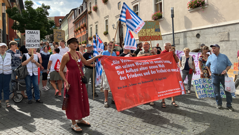 Breite Aktionseinheit gegen Höcke in Bad Salzungen