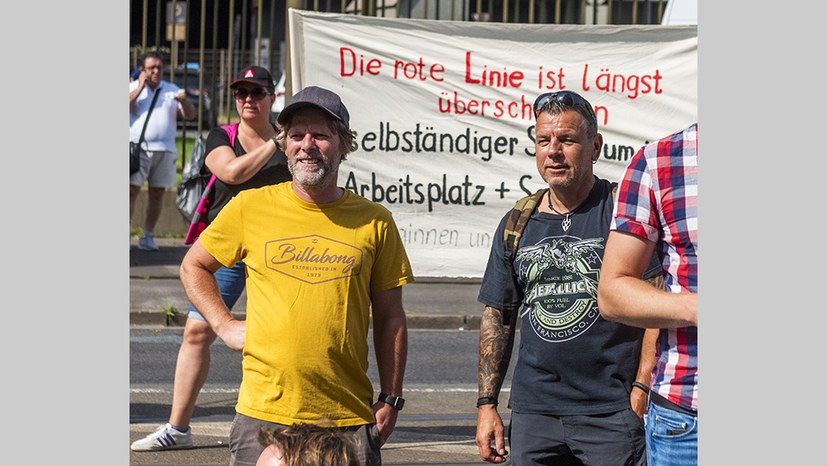 Vierte Streikaktion der TKSE-Kollegen in Duisburg gegen die Kahlschlagspläne von Thyssenkrupp