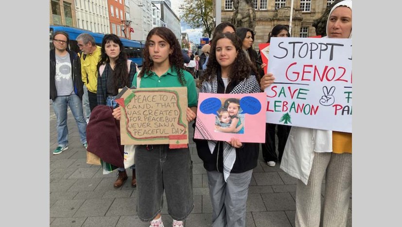 Protest und Demo gegen Kriegsverbrechen in Gaza und Libanon