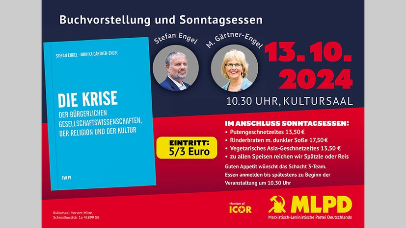 Morgen Buchvorstellung mit Sonntagsessen