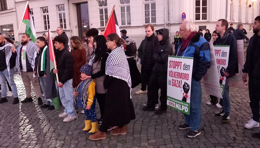 Demonstration für die Befreiung Palästinas in Schwerin