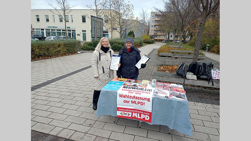 Statt einer Unterschrift vor dem Laden zwei Unterschriften im Laden