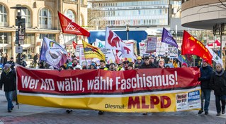 Hunderttausende bei Massendemonstrationen gegen Faschismus - Aufklärungsarbeit und Überzeugungswahlkampf der MLPD