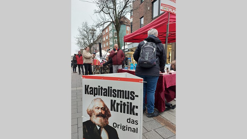 Kundgebung mit dem Direktkandidaten Stefan Engel in Gladbeck