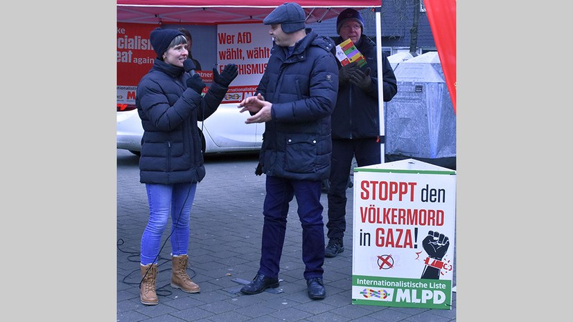 Essen, Katernberg: Viel Diskussionsstoff auf der Wahlkundgebung mit Gabi Fechtner