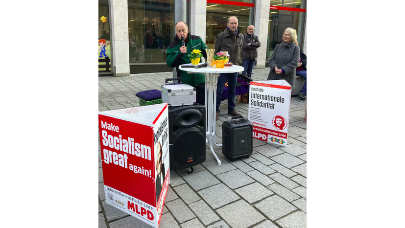 Lebendige Wahlkundgebung