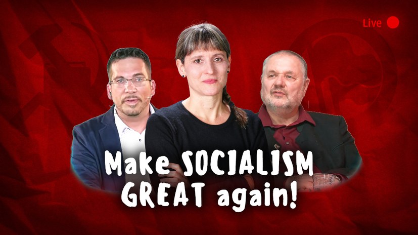 "Statt reaktionärer Wende hin zum Faschismus - Make Socialism great again!" - Jetzt mit Link