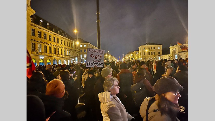 München: Solidaritätsdemo für die Opfer des faschistischen Anschlags - Empörung über Hetze gegen Migranten