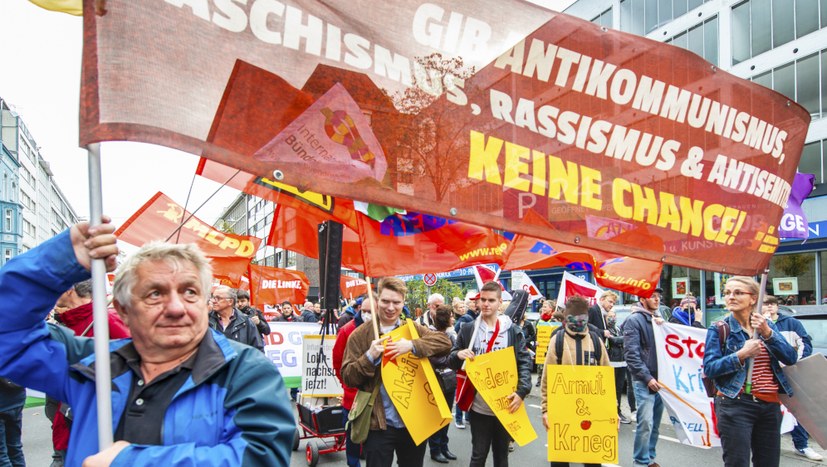 Antifaschistischer Protest gegen die NRW-Wahlveranstaltung der AfD