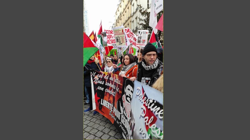 Demonstration für die Freilassung von Georges Ibrahim Abdallah