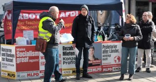 Wahlkampf-Abschluss der MLPD: „Wir sind da - auch nach den Wahlen!“