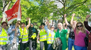 Unbefristeter Streik für "Ein Krankenhaus, eine Belegschaft, ein Tarifvertrag!"
