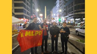 Delegation von MLPD und PRML Argentinien protestiert gegen den Völkermord in Gaza