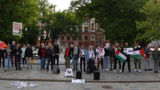 Kämpferische Protestkundgebung zum Nakba-Tag