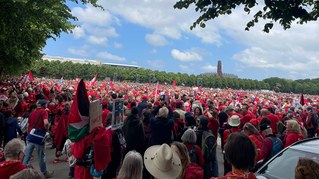 Nakba-Tag: Kundgebungsrede von Monika Gärtner-Engel - Massendemonstrationen in Den Haag und London