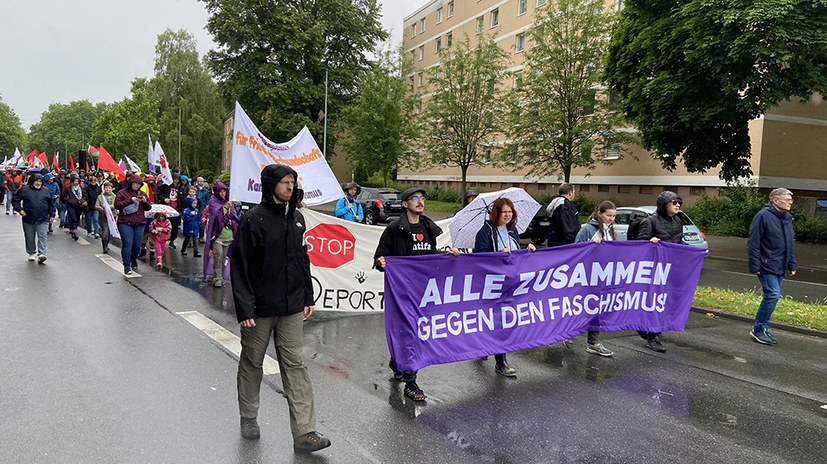 Kämpferische Zukunftsdemo zieht durch Gelsenkirchen-Feldmark