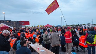 Megastreik am DHL-Hub