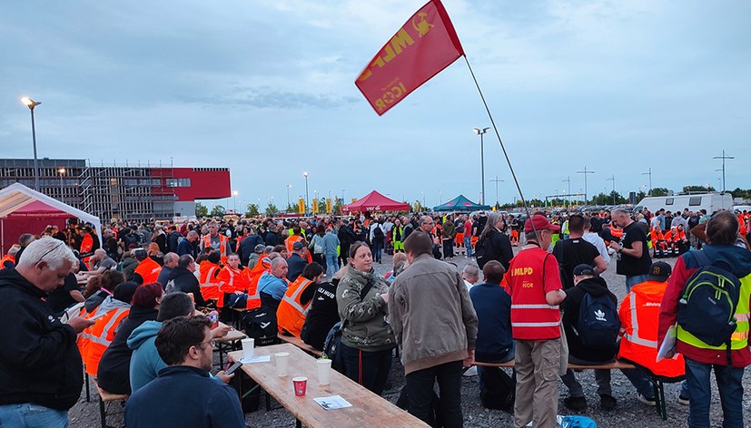 Megastreik am DHL-Hub