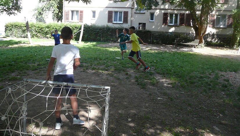 Das erste Sportfest der Rotfüchse im Kleinen Park in der Pliensauvorstadt