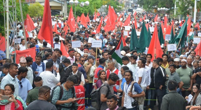 Nepal: Große Protestdemonstration von elf linken Kräften
