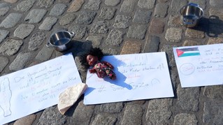 Kämpferische Protestkundgebung zur Solidarität mit den Menschen in Gaza