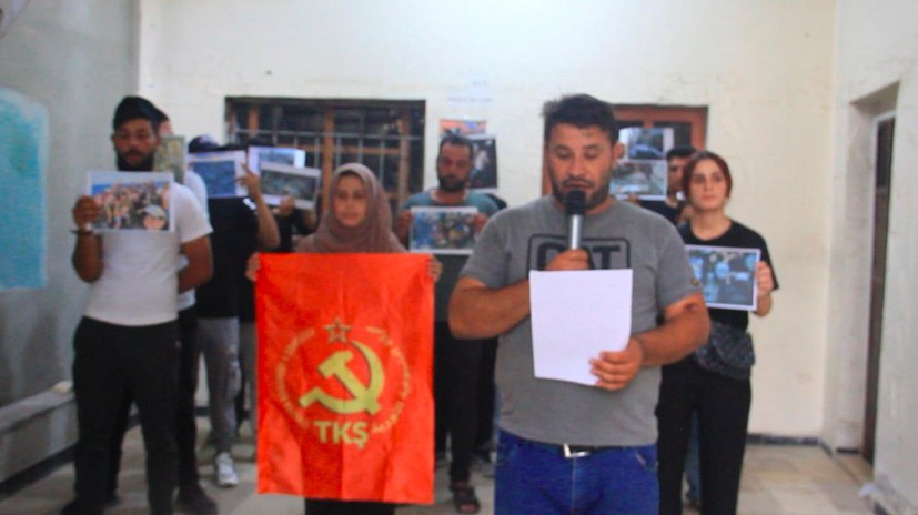Kommunisten aus Rojava protestieren gegen israelischen Angriff auf das Schiff „Handala“ und fordern sofortige Freilassung der Festgenommenen