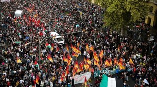 Gaza-Solidarität: Vorgestern politischer Generalstreik in Italien, am Wochenende Großdemonstrationen in Deutschland