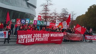 Protestaktion gegen die geplante Schließung von Bosch  Waiblingen und Vernichtung von 13.000 Arbeitsplätzen